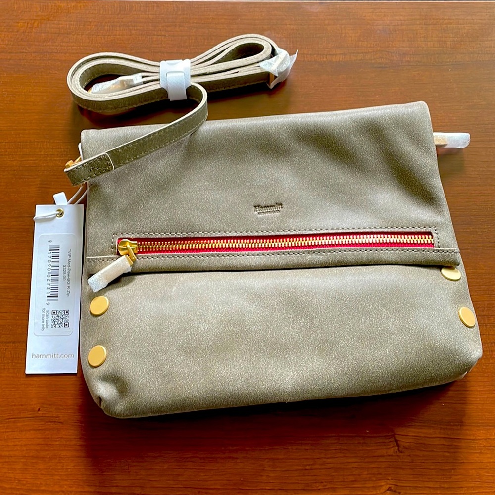 Cross body Pewter Hammit Purse NWT with adjustable strap